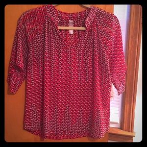 Sheer patterned shirt